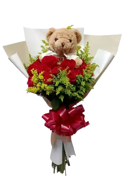 Oso Ternuita En Rosas