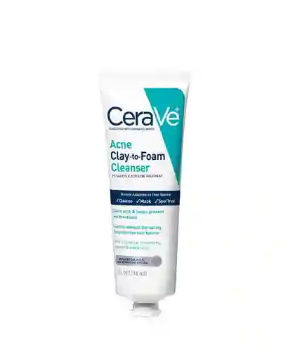 Cerave Limpiador 3 En 1 Acne Clay To Foam Cleanser
