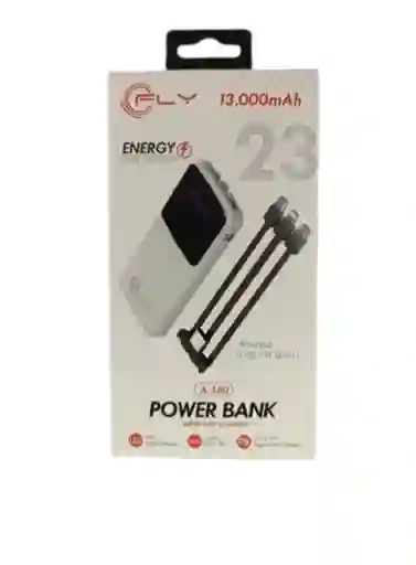 Power Bank Fly 13.000 Mah Carga Rapida A-160 Usb 3 Cables