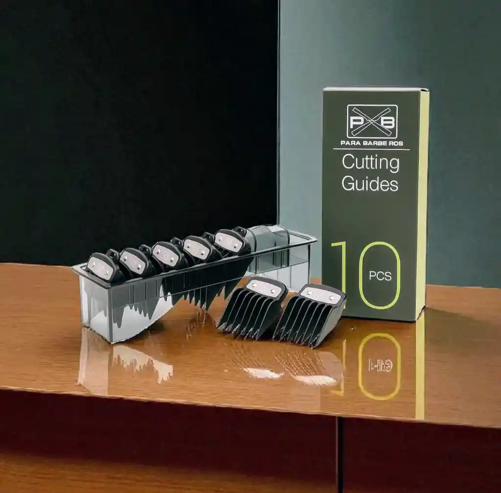 Juego De 10 Guías De Corte Para Barbería Premium Pxb + Organizador