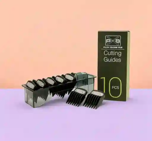 Juego De 10 Guías De Corte Para Barbería Premium Pxb + Organizador