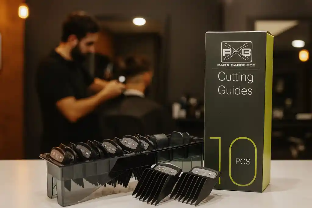 Juego De 10 Guías De Corte Para Barbería Premium Pxb + Organizador