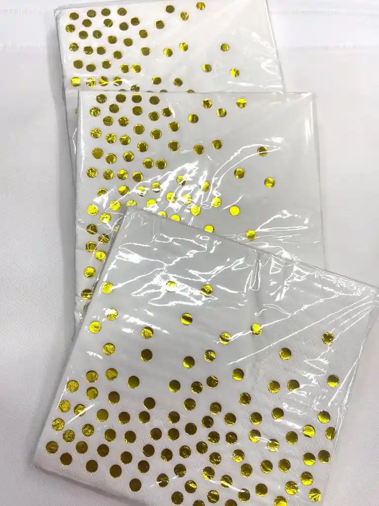 Servilleta Suaves De Lujo Con Puntos Dorados