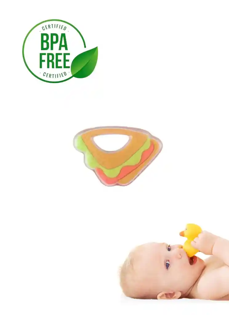 Mordedor Rascaencias Frío De Diseño Para Bebe Sandwich