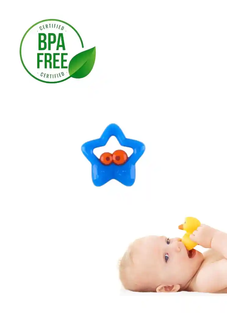 Mordedor Rascaencias Frío De Diseño Para Bebe Estrella