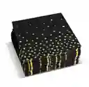 Servilletas De Papel Negras Con Puntos Dorados, Servilletas Elegantes