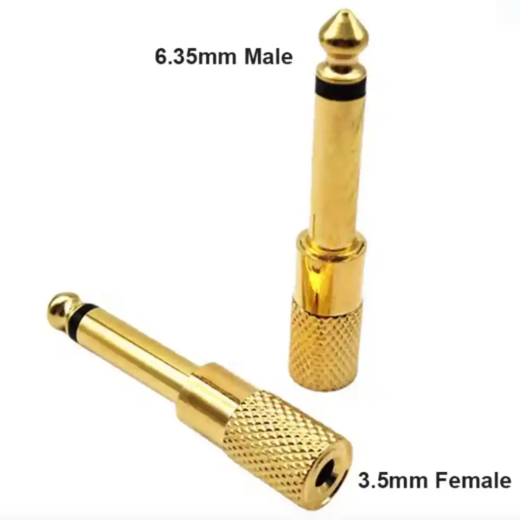 Adaptador Plug 6.3mm Estéreo Macho A Jack 3.5mm Hembra