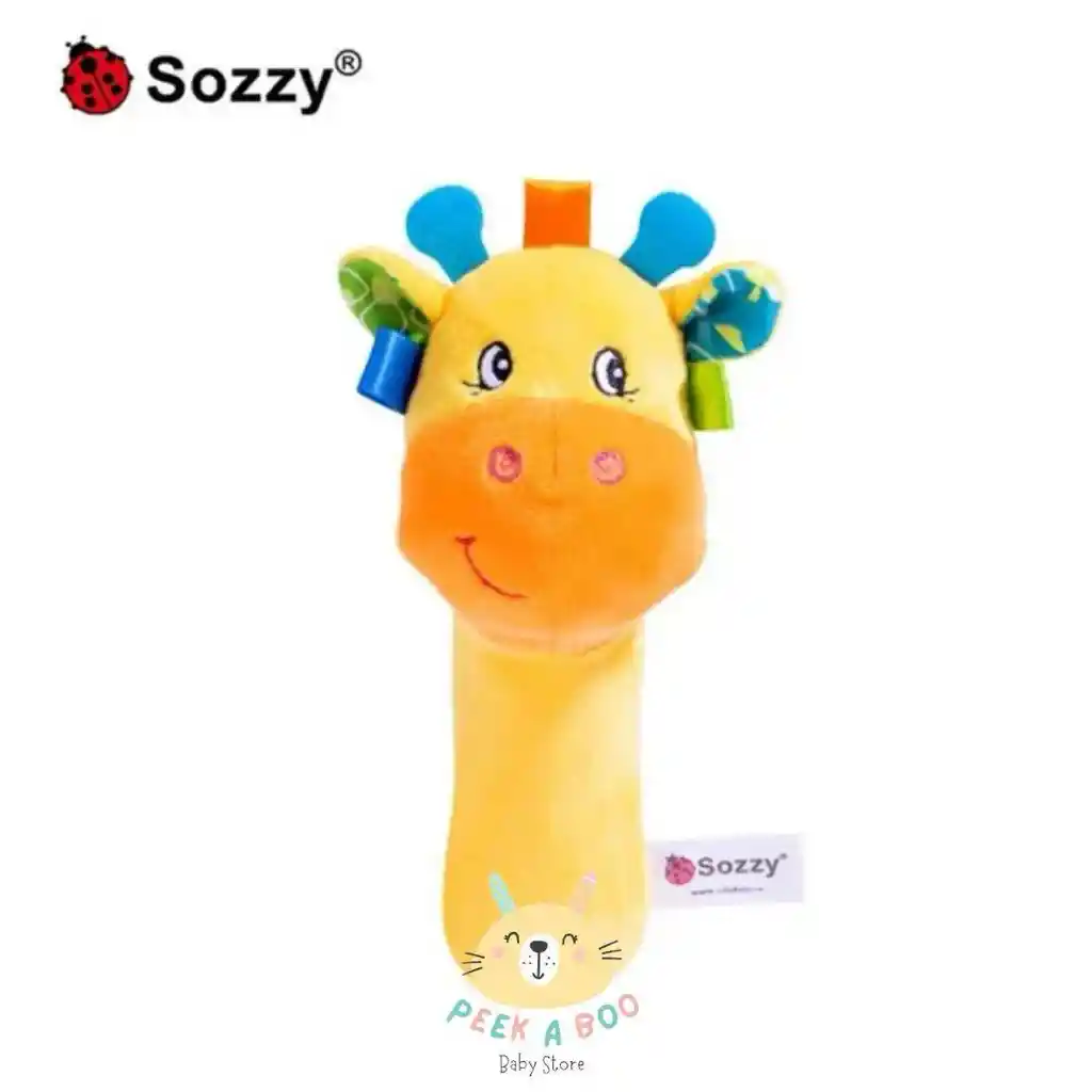 Sonajero Estimulación Sensorial Tipo Maraca Con Rechinador