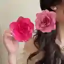 Pinza Clip Flor Rosa Hawaiana Para Pelo Cabello Set X 2 Und