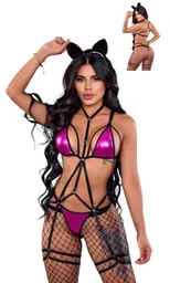 Disfraz De Gatita Fucsia – Pura Tentación En 4 Patas