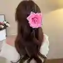 Pinza Clip Flor Rosa Hawaiana Para Pelo Cabello Set X 2 Und