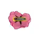 Pinza Clip Flor Rosa Hawaiana Para Pelo Cabello Set X 2 Und