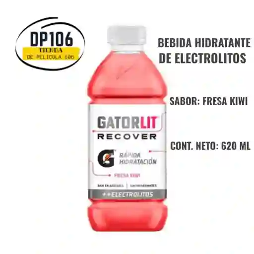 Bebida Hidratante Gatorlit Recover Sabor Fresa Kiwi X 620 Ml