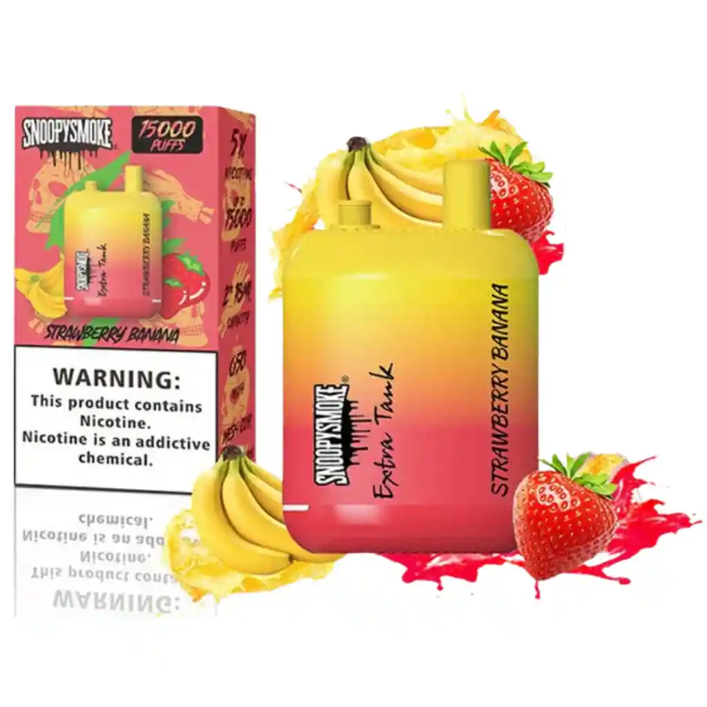 Vaper Snoopy Smoke 15000 Bocanadas Strawberry Banana