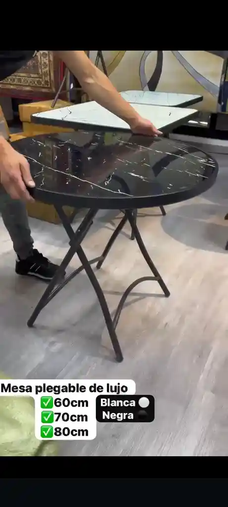 Mesa Plegable Vidrio