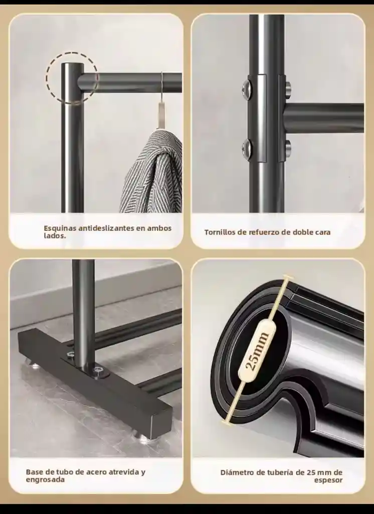 Organizador Metalico De Ropa
