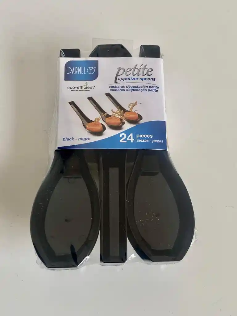 Cuchara Degustación Plástica Negra Petite