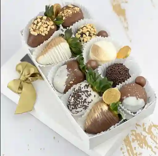 Caja De Chocolates Blanco Y Negro