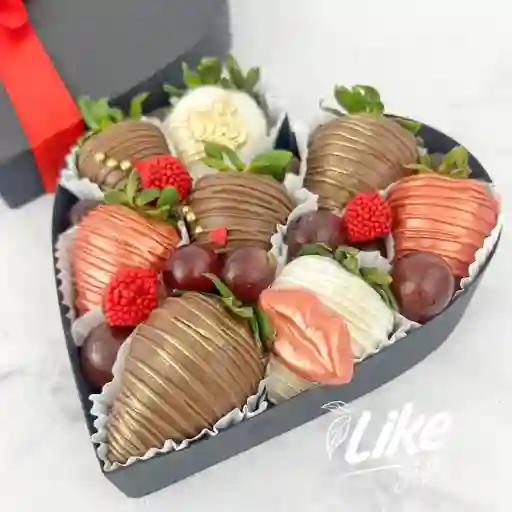 Cofre Corazón Fresas Y Uvas