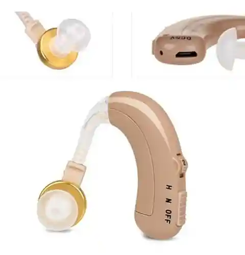 Audífono Recargable Amplificador De Sonido Xb-202 + Estuche