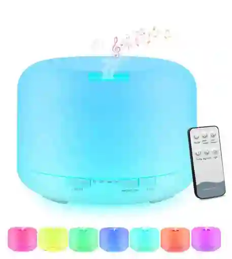 Humidificador Difusor De Aroma, Luz Led, Control + 1 Esencia Hidrosoluble (500ml)