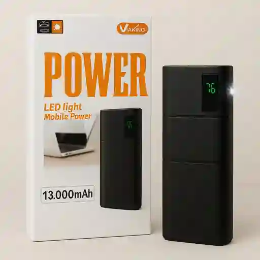 Power Bank Viaking 13.000 Mah Con Linterna Led