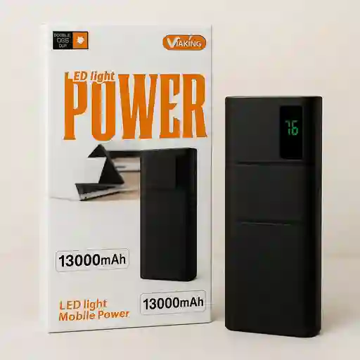 Power Bank Viaking 13.000 Mah Con Linterna Led