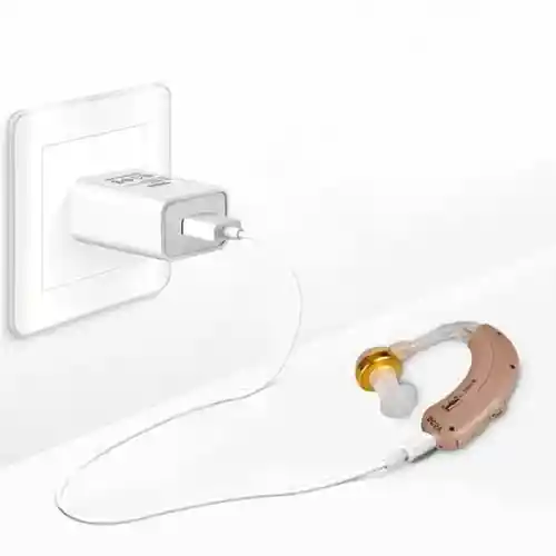 Audífono Recargable Amplificador De Sonido Xb-202 + Estuche
