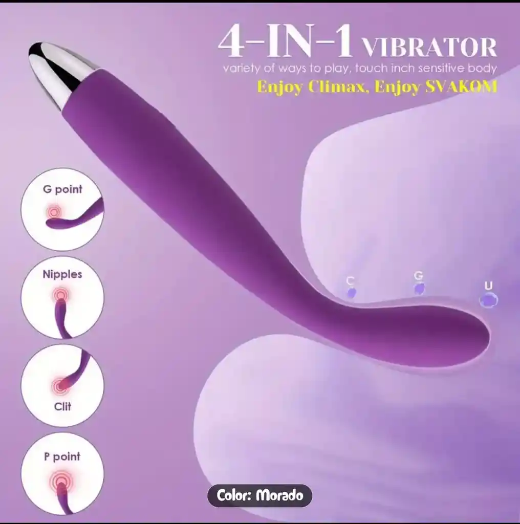 Vibrador Replica Svakom Cici Morado.
