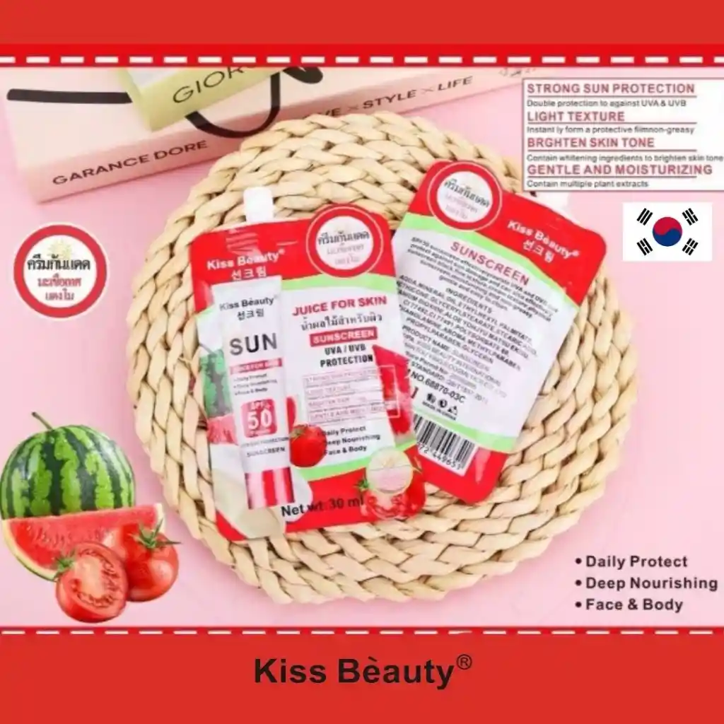 Protector Solar Sachet Sin Color Spf 50 Kiss Beauty