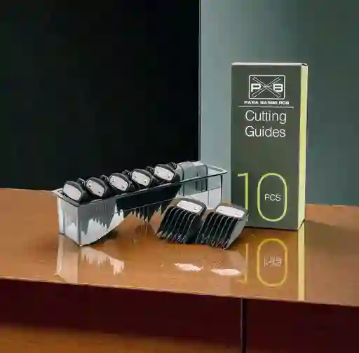 Juego De 10 Guías De Corte Para Barbería Premium Pxb + Organizador