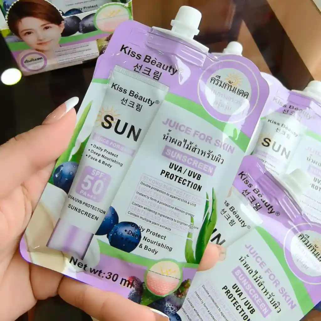 Protector Solar Sachet Con Color Spf 50 Kiss Beauty
