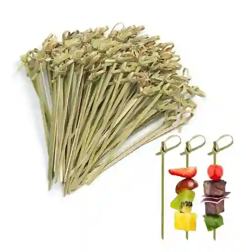 Palillos Anudado De Bambú 11,7 Cms