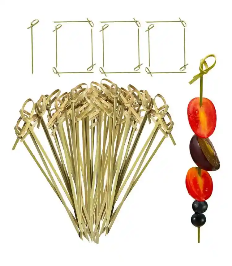 Palillos Anudado De Bambú 11,7 Cms
