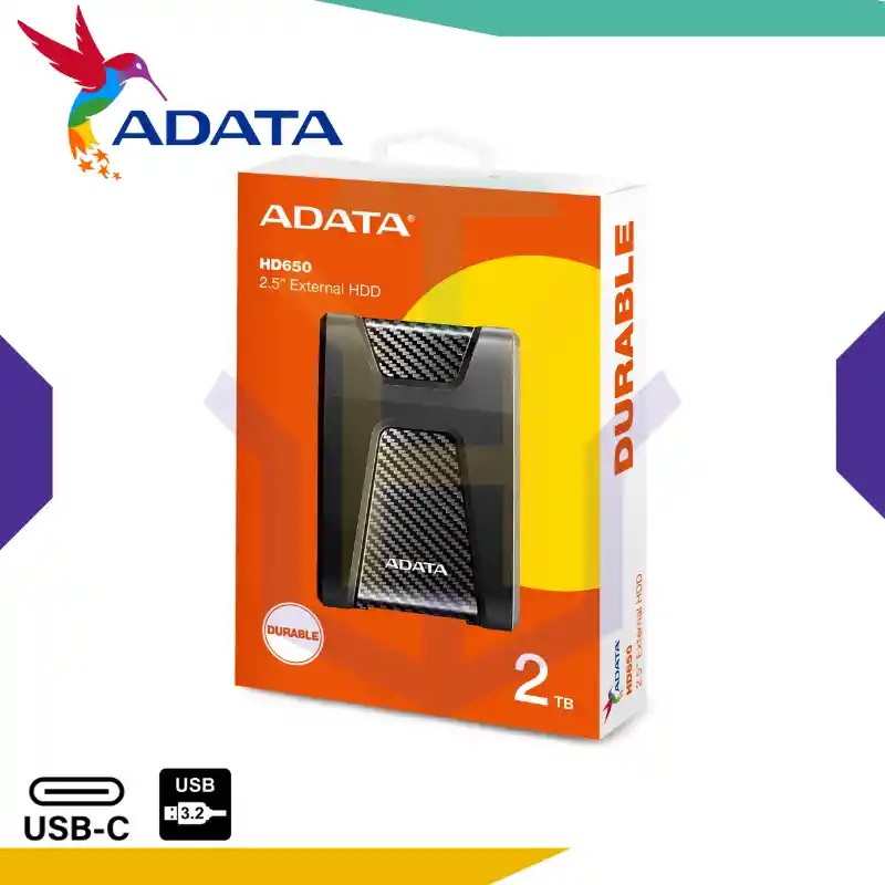 Disco Externo Adata Hd650 2 Tb Antigolpes