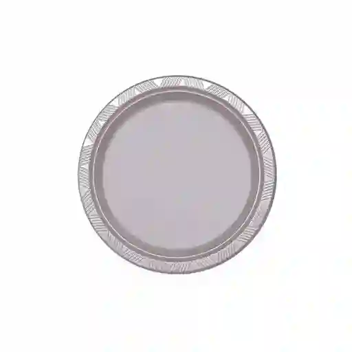 Plato Sempertex Desechable Plateado Pequeño Deluxe Plastico 6" 15 Cm X 10 Sempertex