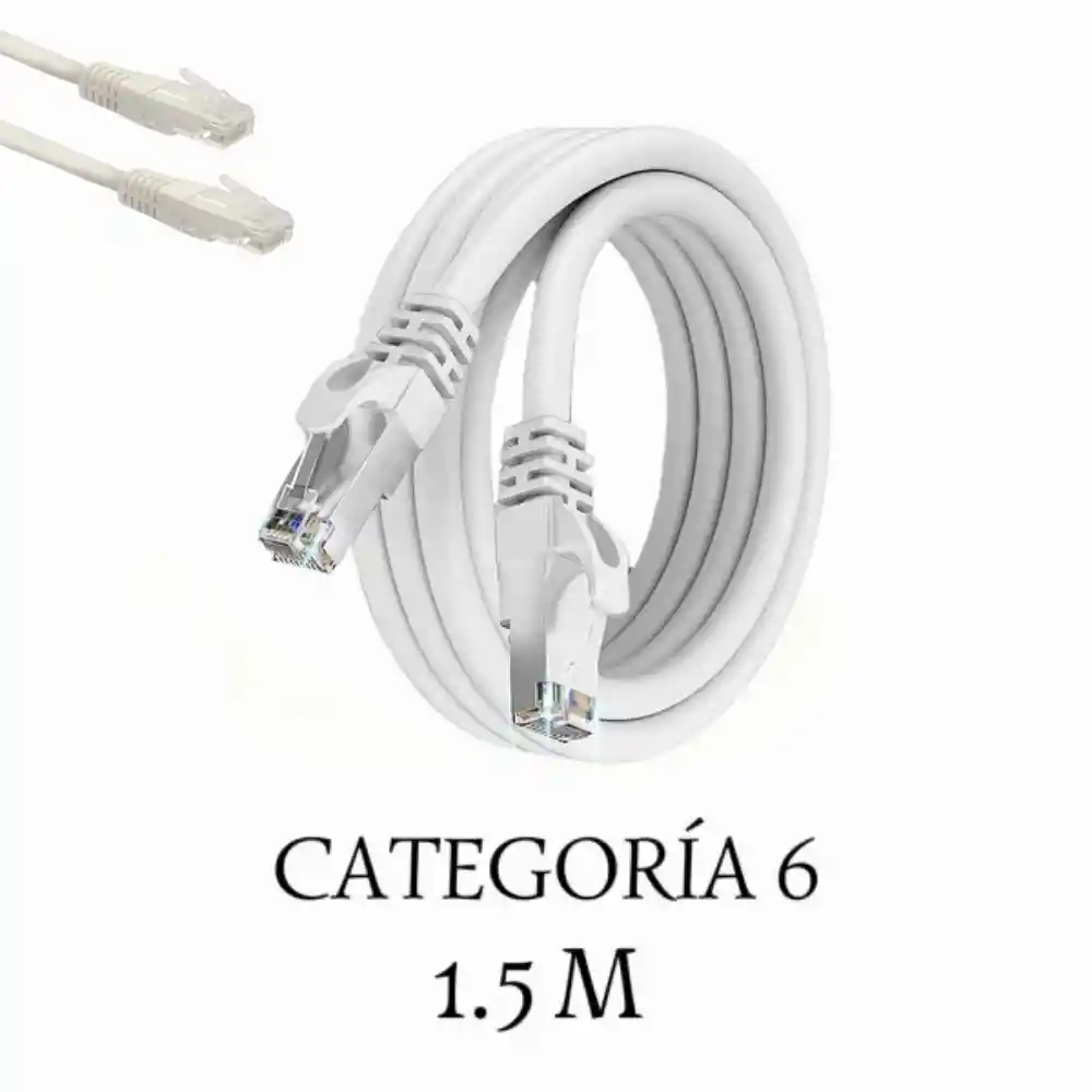 Cable Lan De Internet Cat6e Categoría 6 1.5 Metros Largo Cable Ethernet Utp 1.5mt