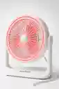 Ventilador Mini Fan Matsui Svm-df1008 | 2 Velocidades, Ángulo Ajustable, 25w – Blanco Con Rosado