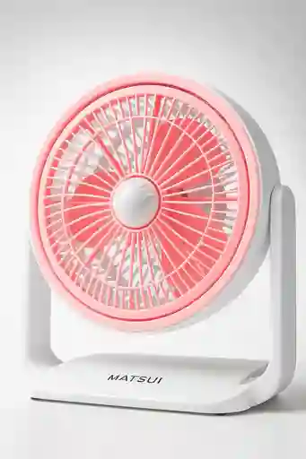Ventilador Mini Fan Matsui Svm-df1008 | 2 Velocidades, Ángulo Ajustable, 25w – Blanco Con Rosado