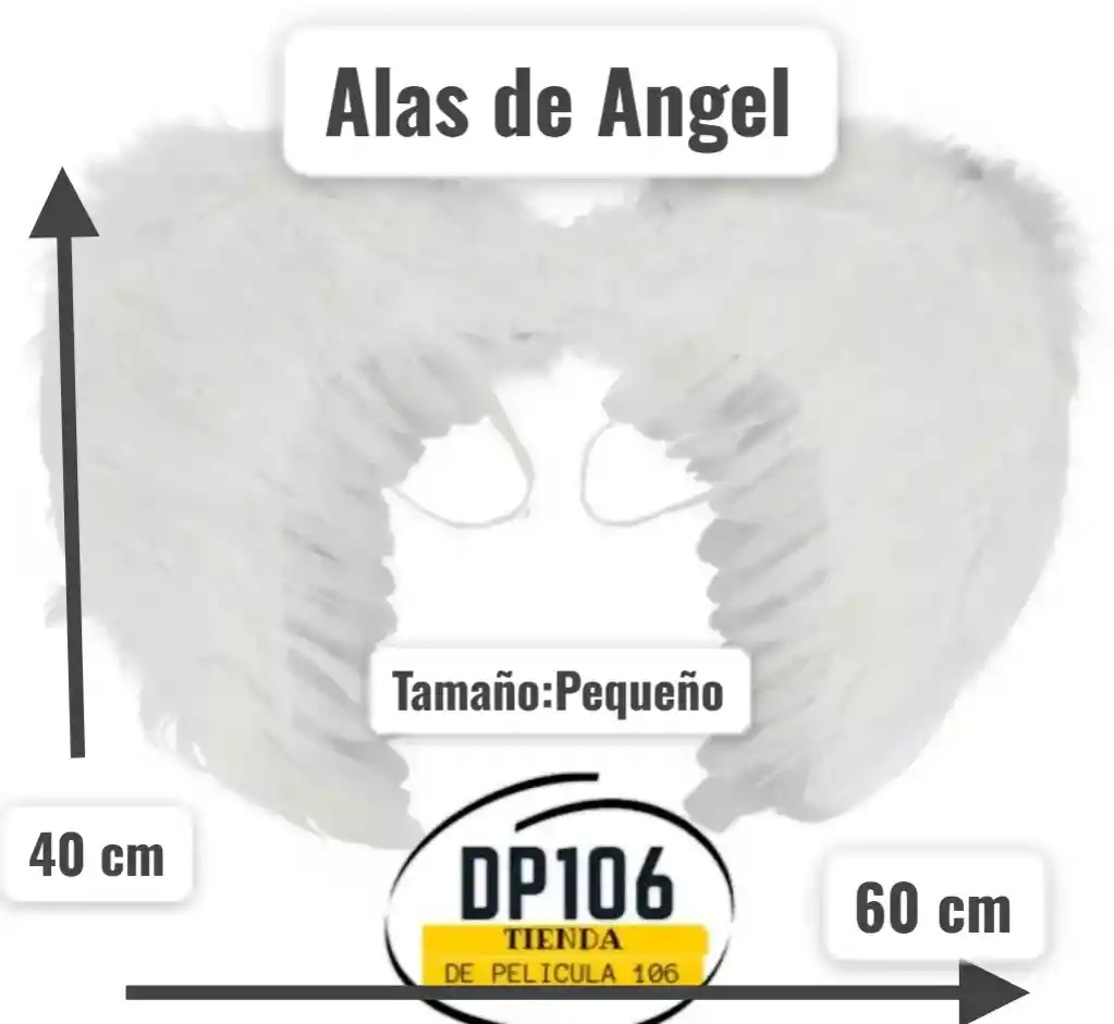 Alas De Angel Plumas Blancas Pequeña