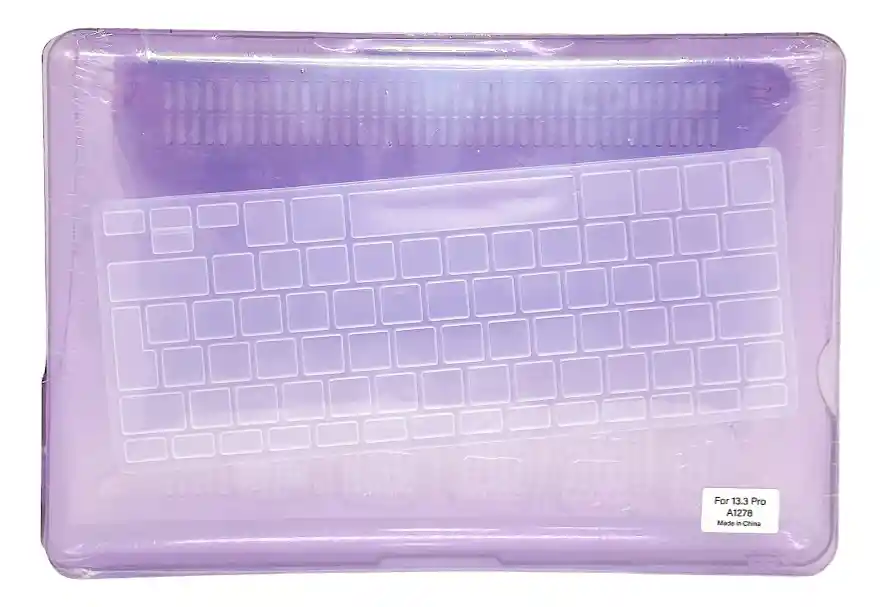 Carcasa Case + Protector Para Macbook Pro 13 A1278 Español Purple