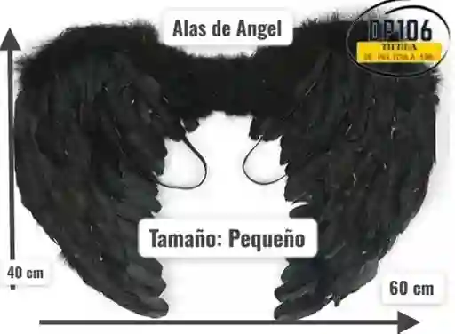 Alas De Angel Plumas Negras Pequeña