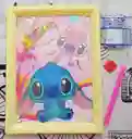 Cuadro De Dibujo Lienzo Arte 5d Con Diamantes Para Niños Stitch