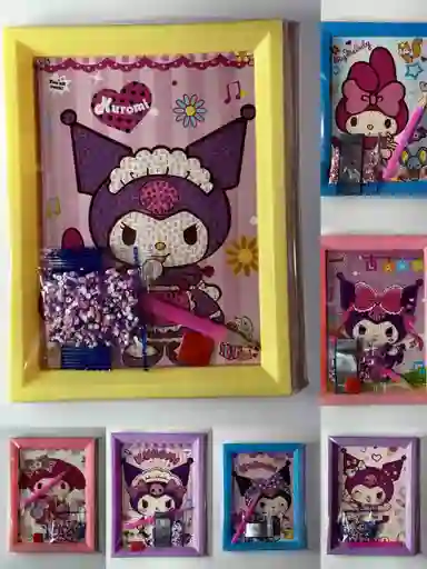 Cuadro De Dibujo Lienzo Arte 5d Con Diamantes Para Niños Kuromi