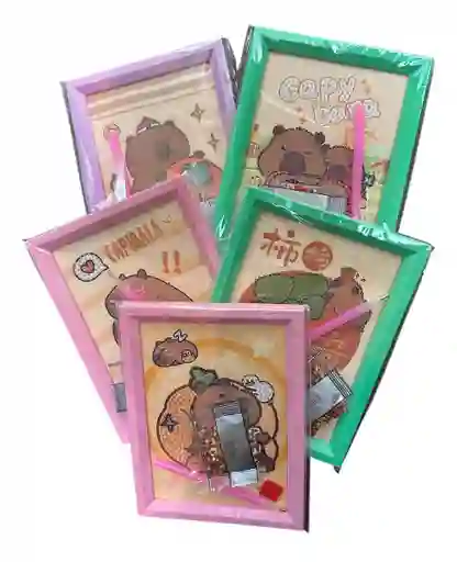 Cuadro De Dibujo Lienzo Arte 5d Con Diamantes Para Niños Capibara
