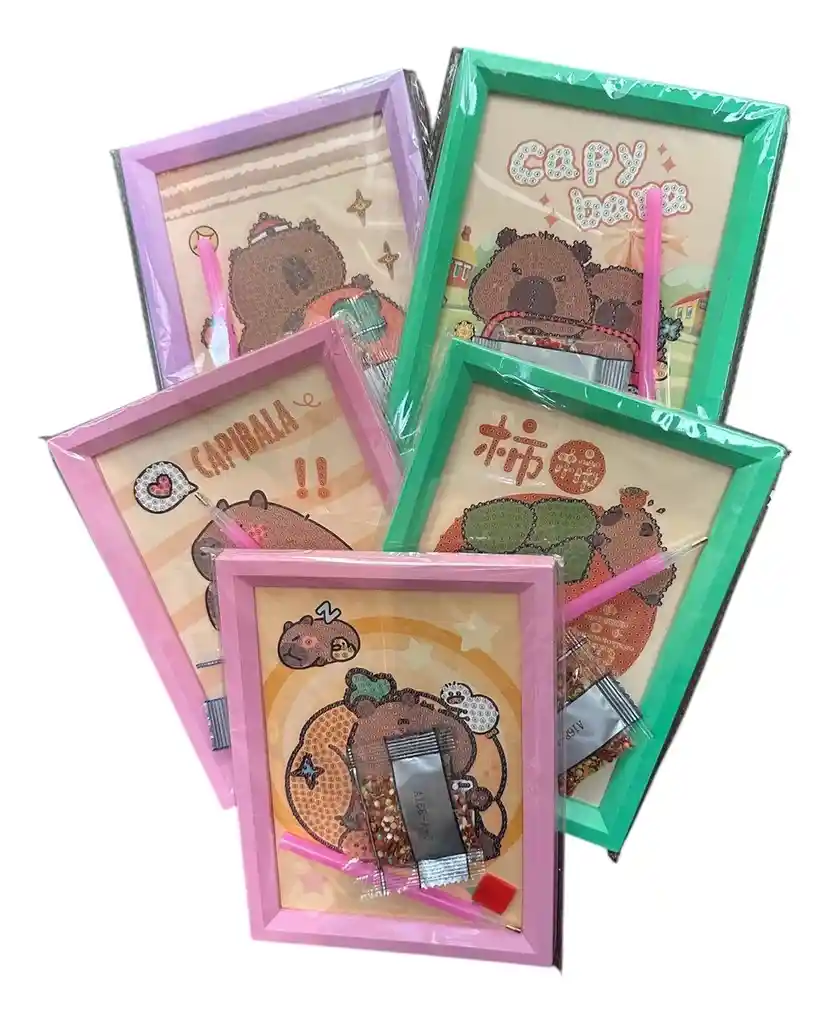 Cuadro De Dibujo Lienzo Arte 5d Con Diamantes Para Niños Capibara