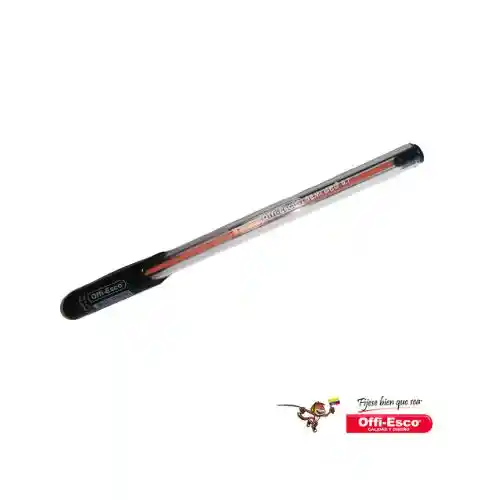 Boligrafo Esfero Punta Fina Con Tapa Color Negro Offiesco