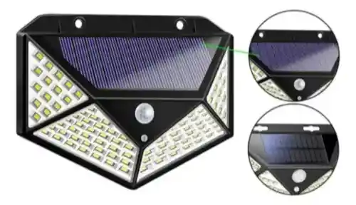 Lampara Solar Exterior 100 Led – Sensor Inteligente Y Ahorro De Energía