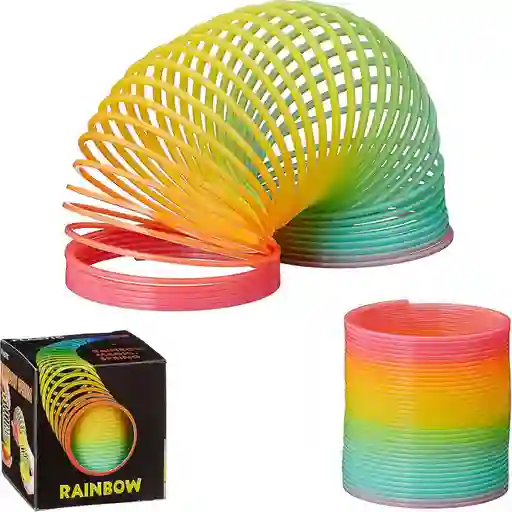 Juego Resorte Espiral Arcoíris Plástico X3 Rainbow
