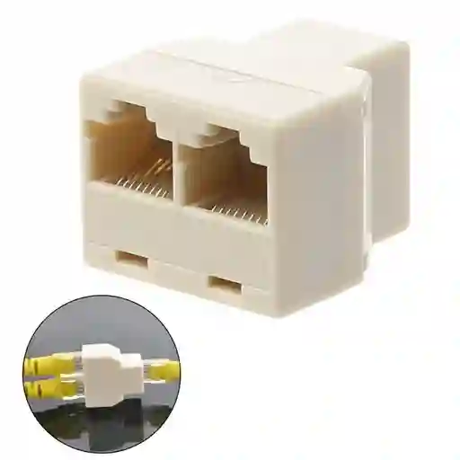 Adaptador Rj45 Hembra A 2 Rj45 Hembra